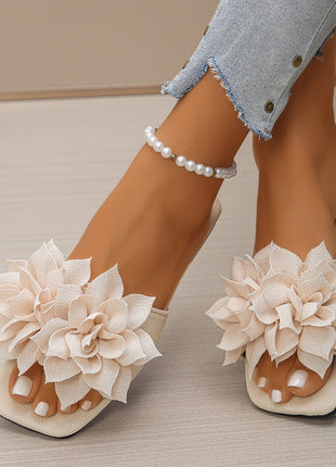 Flower Square Headed Flat