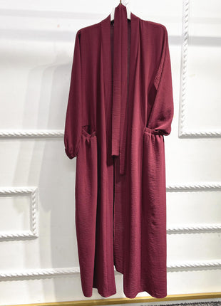 Lace-up Stitching Elegant Abaya