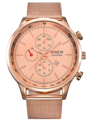 Fashion Stainless Steel Date Quartz Watch