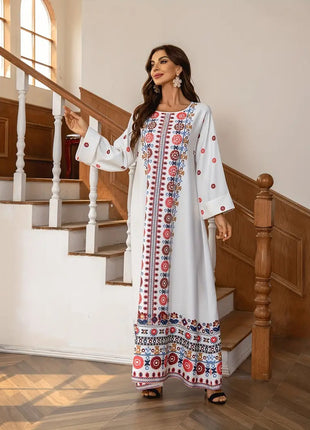 Rhinestone Bead Decorative Rolled Up Sleeve Dress