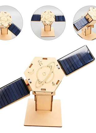 Diy Technology Small Production Stem Experimental Teaching Aids Space Model Artificial Satellite Educational Toys Solar Power Toy Kit Science