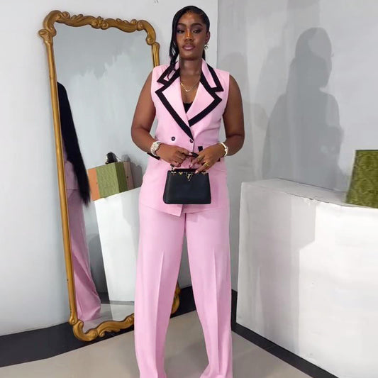 Vest Trousers Long Pants Two-piece Set Suit