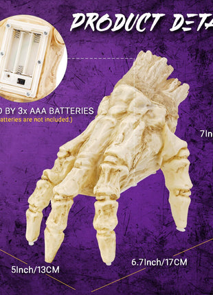 Halloween Electric Luminous Crawling Zombie Hand with Spooky Sound