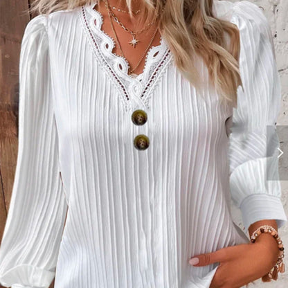 Undershirt Long-sleeved V-neck Top