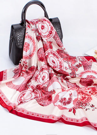 Digital Printed Square Silk Scarf