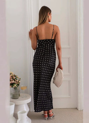 Sleeveless Sling Neckline Lace Slim Fit Dress