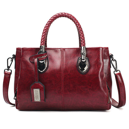 Vintage Oil Wax Leather Luxury Handbags