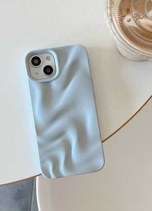 iPhone 14/15/16 Pleated Water Drop-resistant Soft-Shell Case