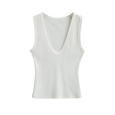 Deep U-neck Short Top