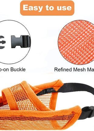 Breathable Mesh Muzzle For Dogs Anti-bite Anti-barking Anti-eating Anti-barking For Large Medium And Small Dogs