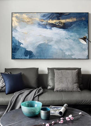 Golden Blue River - 60x100 cm