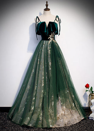 Dark Green Long Banquet Dress
