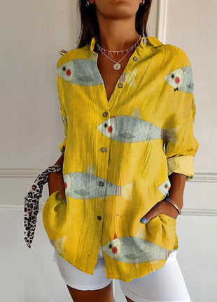 Long-sleeve Printed 3D Top