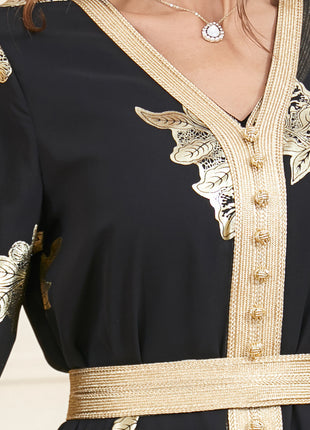 Nail Beads Chiffon Two-piece Dress