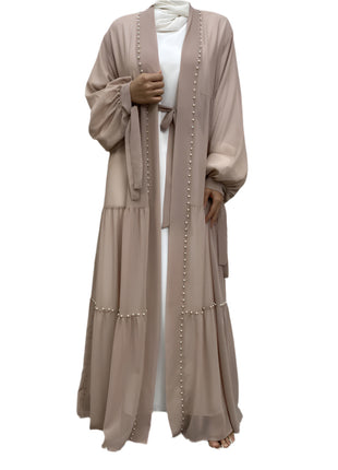 Elegant Lacing Chiffon Abaya