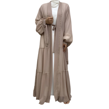 Elegant Lacing Chiffon Abaya