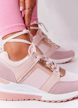 Plus Size Casual Platform Lace-up Wedge Shoes