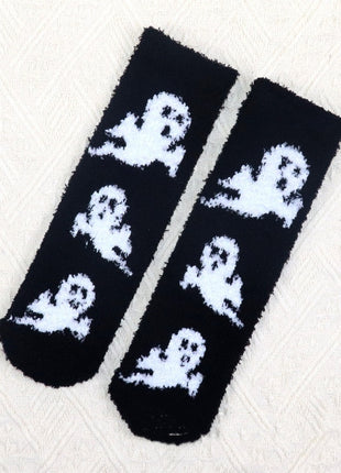 Halloween Lint-free Coral Fleece Luminous Dispensing Socks