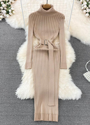 Elastic Tight-fitting Knitted Buttock Dress