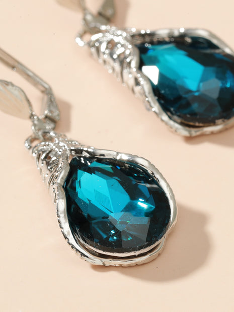 Blue Water Drop Earring