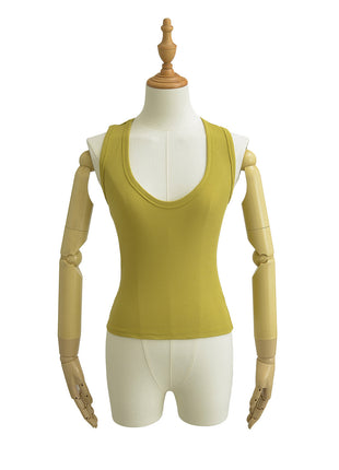 Deep U-neck Short Top