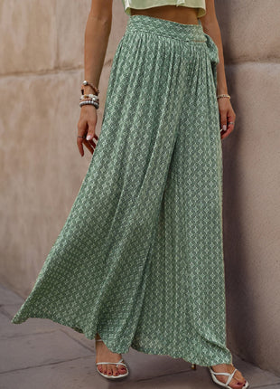 Lace Flared Wide Leg Pants