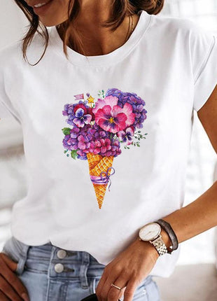 Crew Neck Casual Printed T-shirt