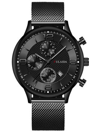 Mesh Strap Calendar Quartz Watch