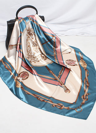 Digital Printed Square Silk Scarf