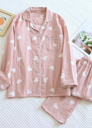 Light Thin Double-layer Cotton Gauze Pyjamas