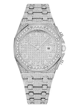 Stainless Steel Starry Calendar Waterproof Quartz Watch