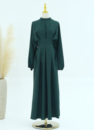 Solid Color Drawstring Sleeve Abaya