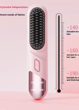 Cordless Wet & Dry Hair Straightener Brush