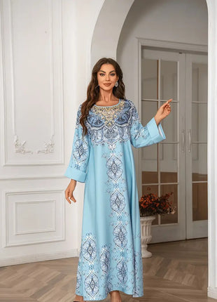 Lace Detail Long Sleeved Extra Long Dress