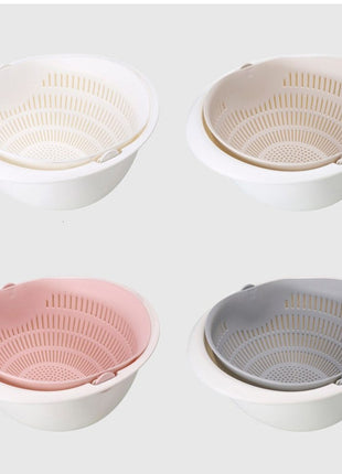 Portable double-layer cleaning & drain basket