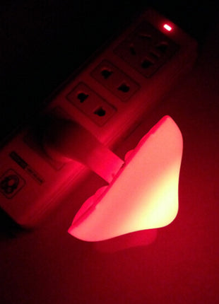 LED Night Light Mushroom Wall Socket Lamp Warm White Light-control Bedroom Light Home Decoration