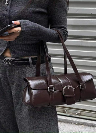 Vintage Leather One Shoulder Handbag