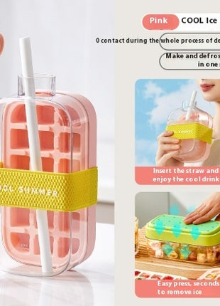 One-Click Moulding Cooling Cup Straw Included