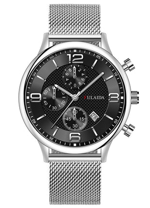 Mesh Strap Calendar Quartz Watch