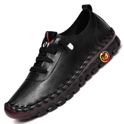 Handmade Leather Stitching Soft Bottom Shoes