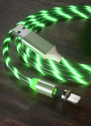 Magnetic 2-meter Cable Magnet Fast Charging Lighting Micro USB Cable LED