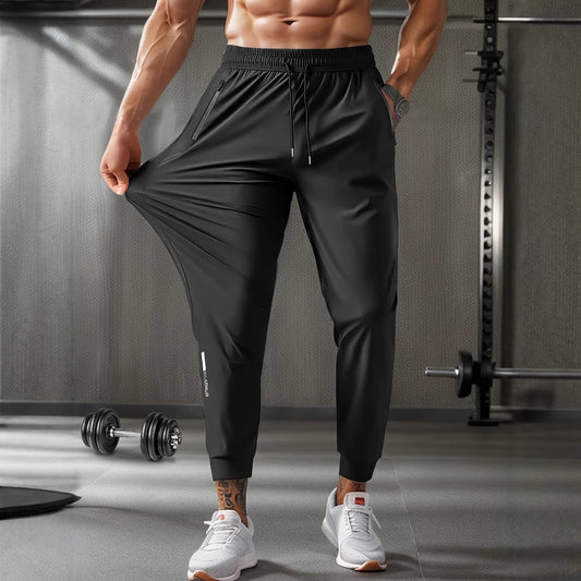 Running Ice Silk Quick drying with Zipper Pants