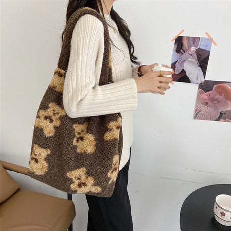 Cute Bear Double Side Handbags