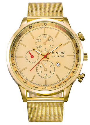 Fashion Stainless Steel Date Quartz Watch