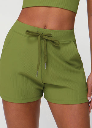 Drawstring Quick-drying Yoga Shorts