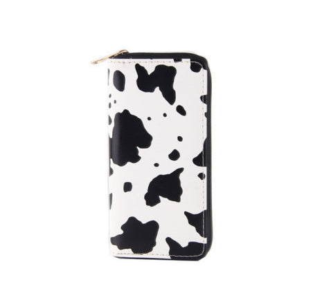 Cow Pattern Long PU Wallet