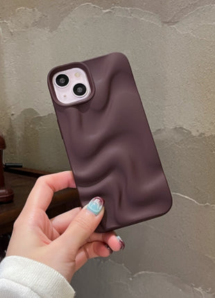 iPhone 14/15/16 Pleated Water Drop-resistant Soft-Shell Case