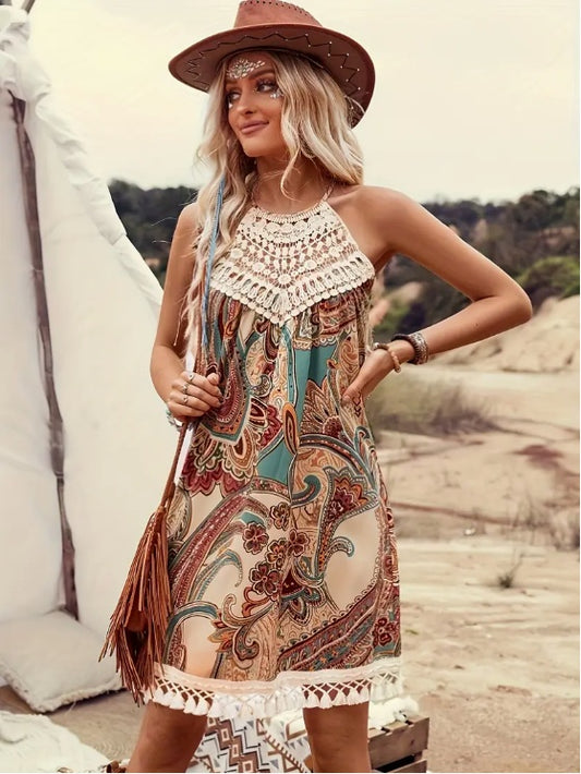 Elegant Paisley Dress