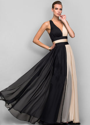 V-neck Backless Long Dress