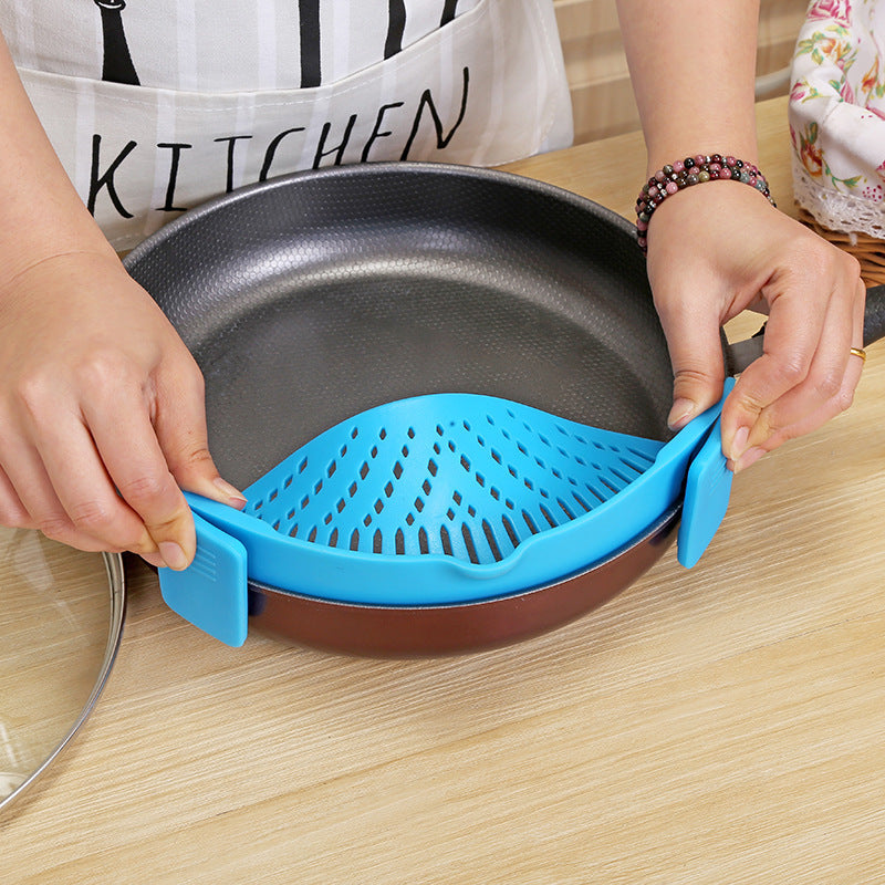 Silicone Clip-on Strainer & Washer Fits All Pot Size